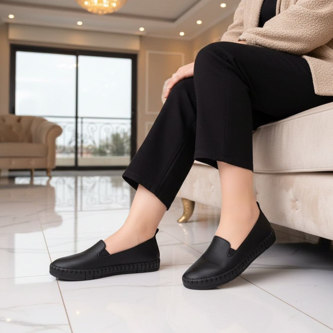 Loafer Medical shoesr Handmade | Black- Model 110