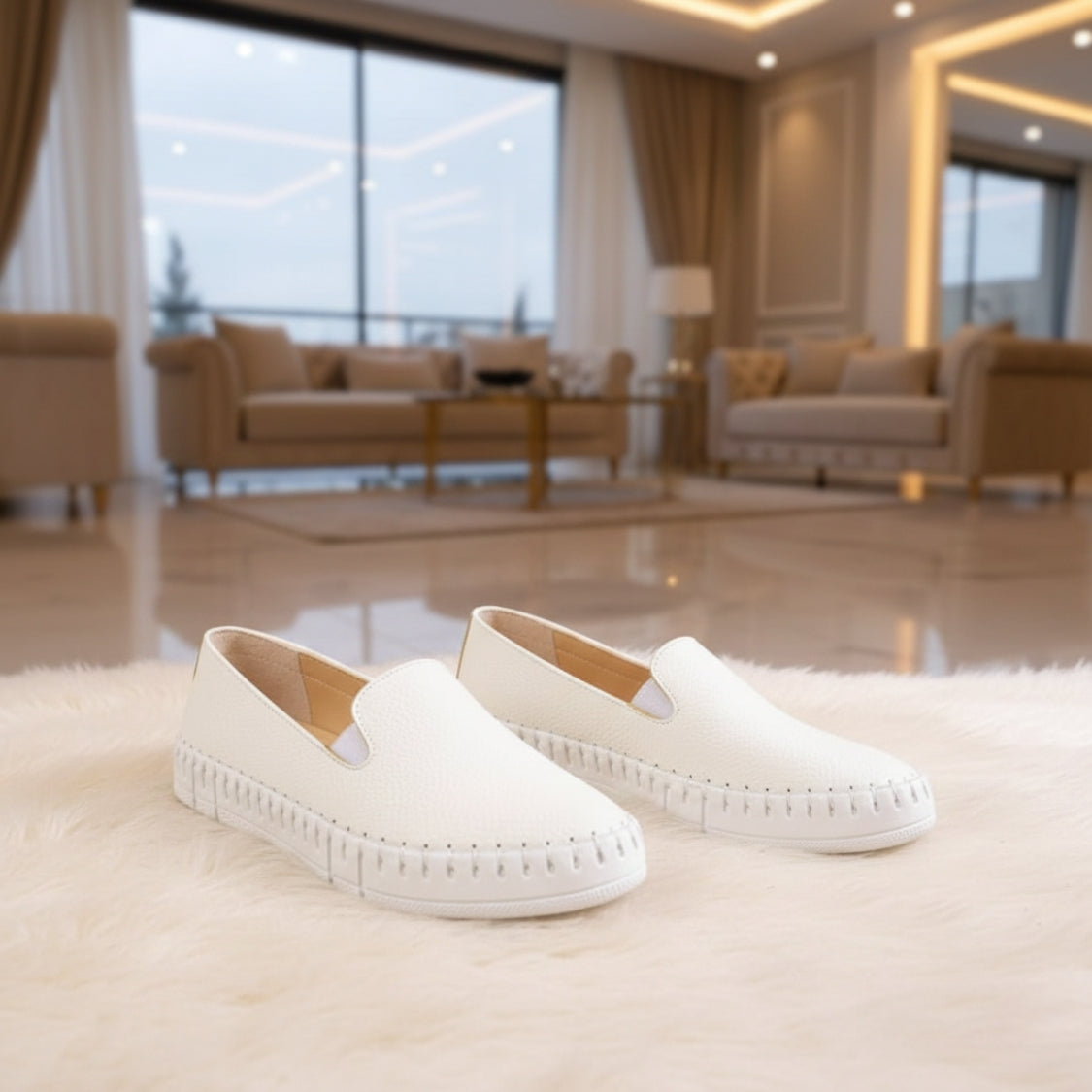 Loafer Medical shoesr Handmade | white- Model 110