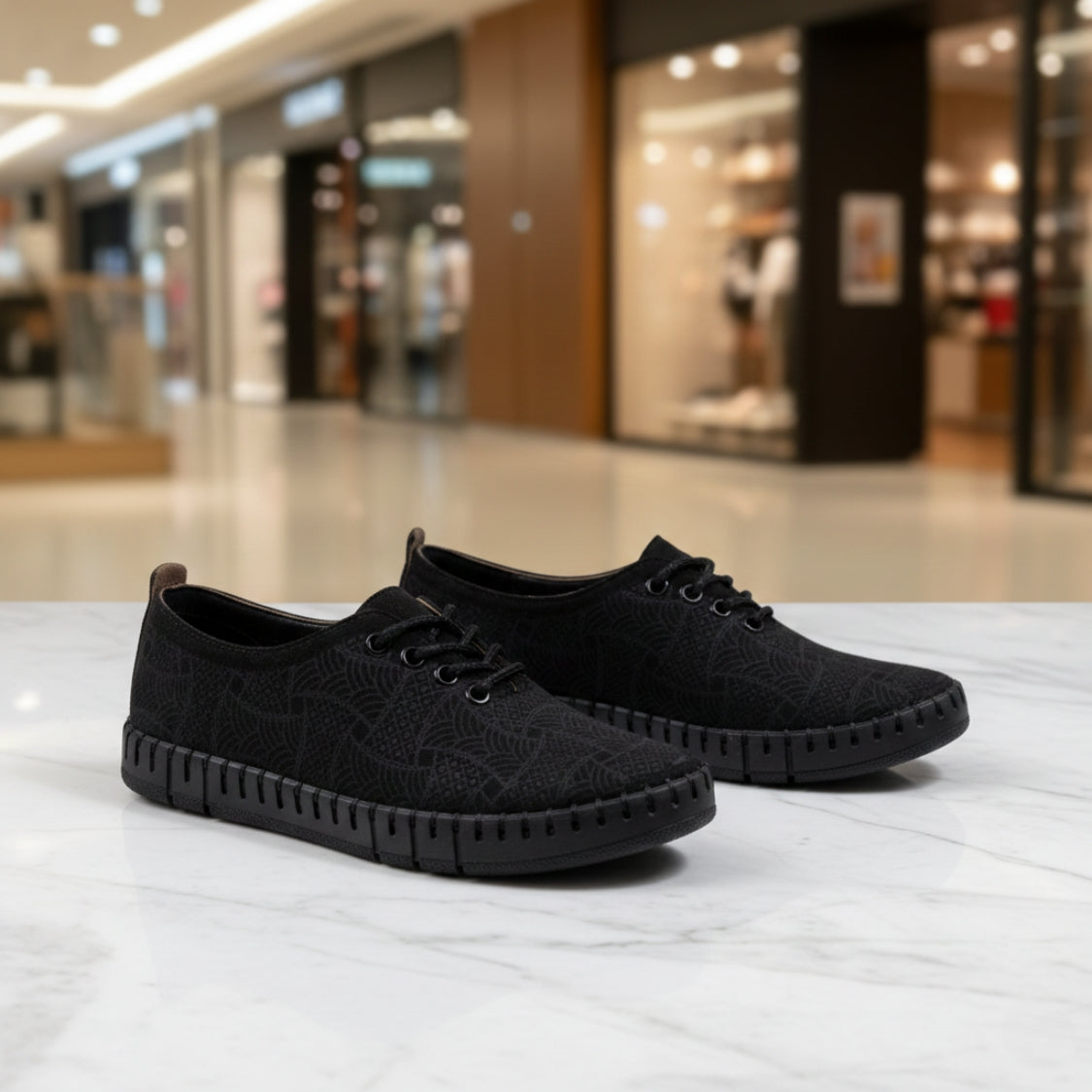 Premium Suede Espadrille Black (702)