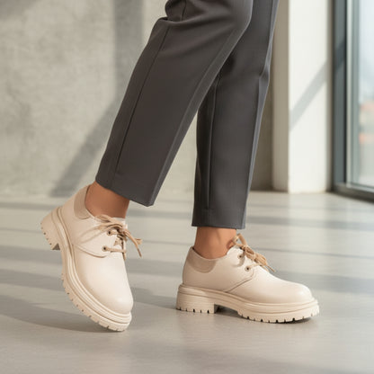 Chunky Sneaker Boots | beige- Model 210