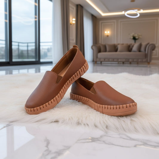 Loafer Medical shoesr Handmade | camel- Model 110