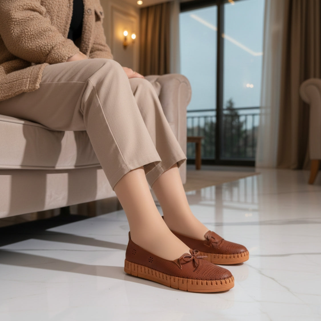 Loafer Medical shoesr | camel- Model 109