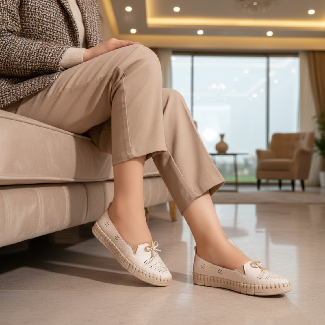 Loafer Medical shoesr | Beige- Model 109