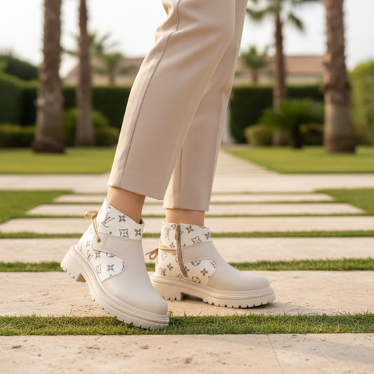 LV Boot | beige- Model 203