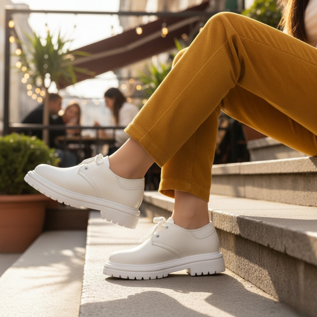 Chunky Sneaker Boots | white- Model 210