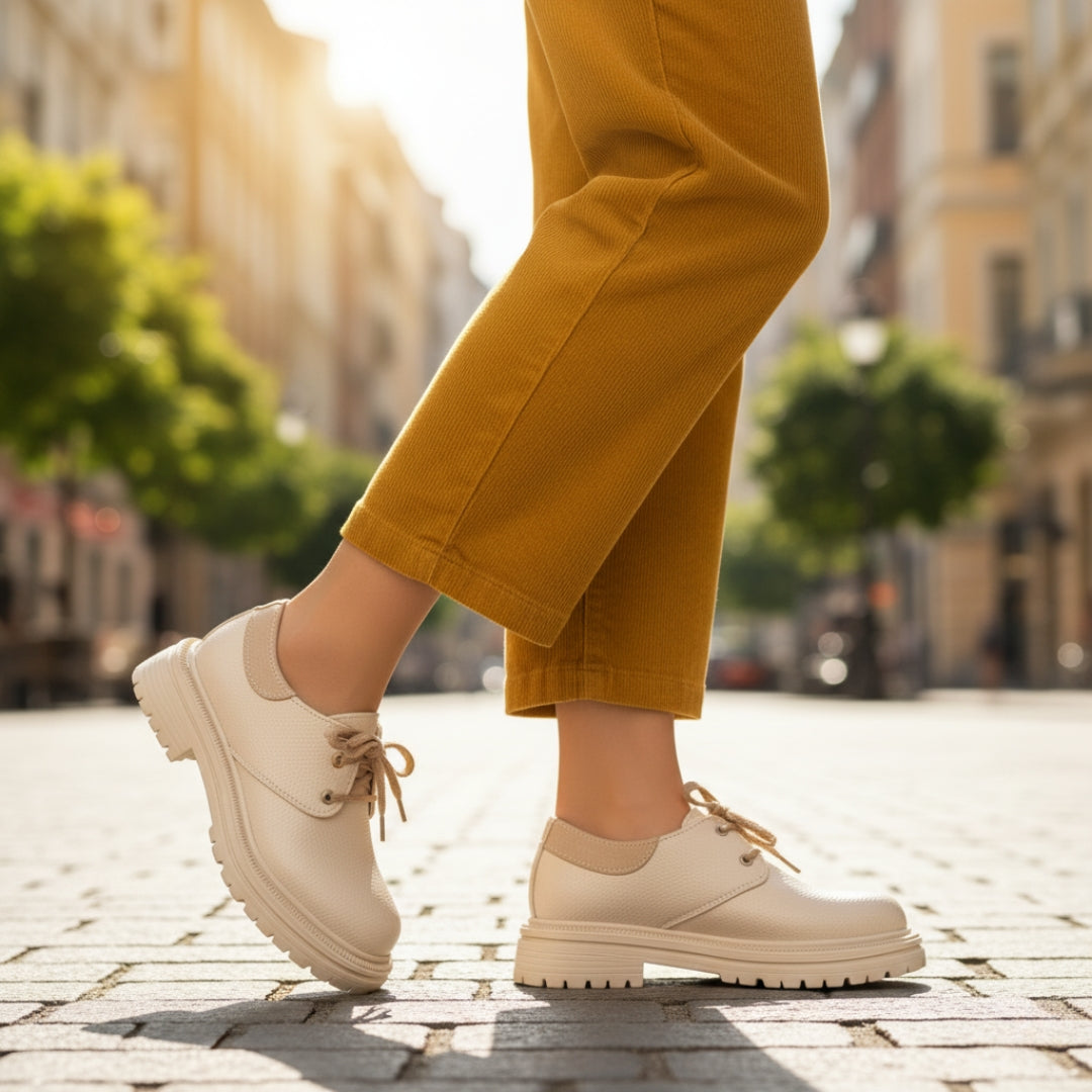 Chunky Sneaker Boots | beige- Model 210