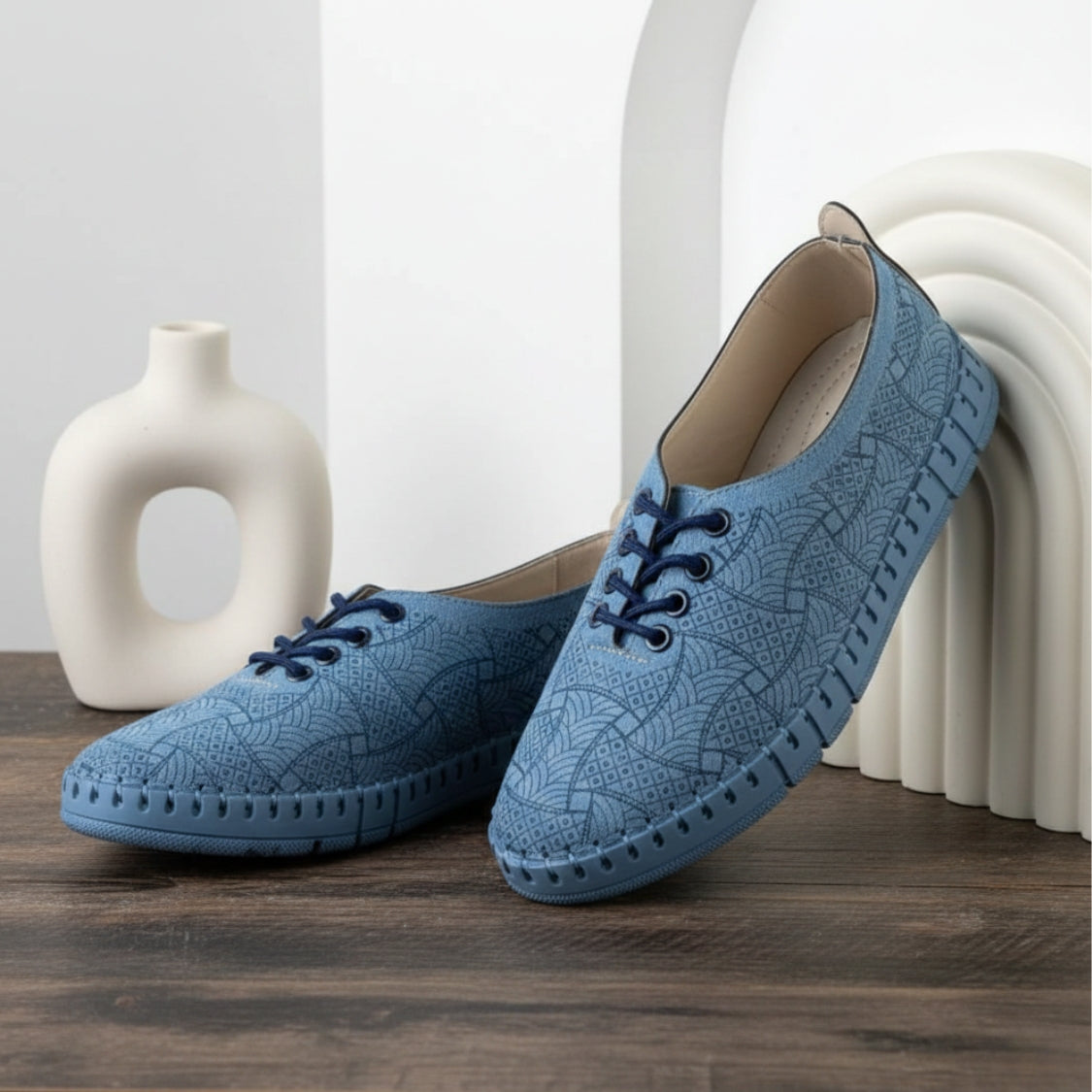 Premium Suede Espadrille Blue (702)