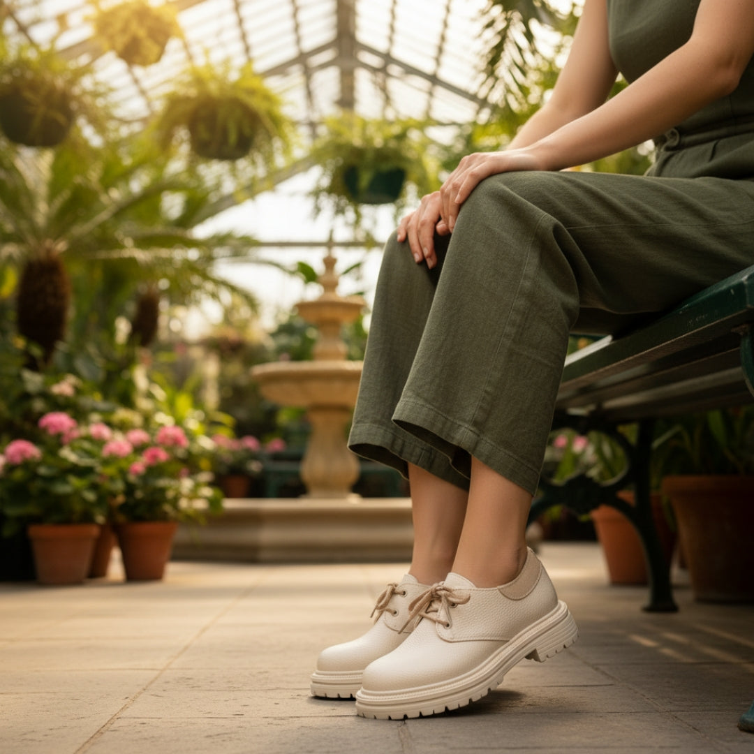 Chunky Sneaker Boots | beige- Model 210