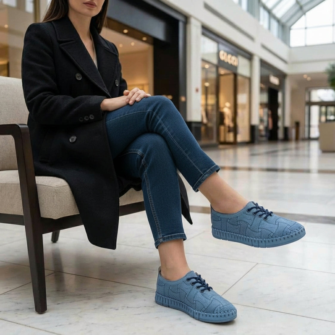 Premium Suede Espadrille Blue (702)