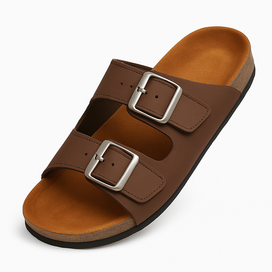 Leather slipper | Dark brown - Model 135