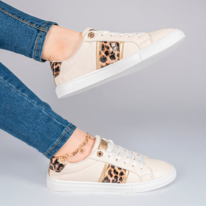 Tiger Look Sneakers | beige- Model 695