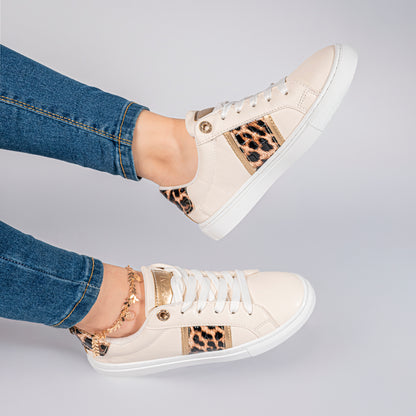 Tiger Look Sneakers | beige- Model 695