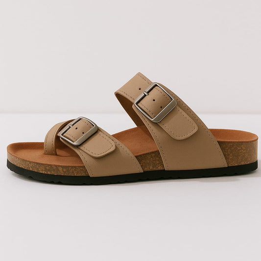 Leather slipper | beige- Model 130